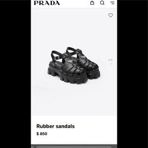 Prada mens rubber sandals in perfect condition